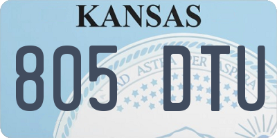 KS license plate 805DTU