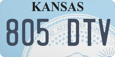 KS license plate 805DTV