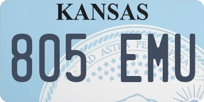 KS license plate 805EMU