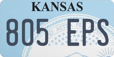 KS license plate 805EPS