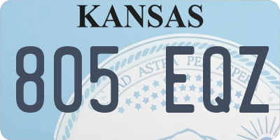 KS license plate 805EQZ
