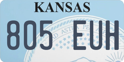 KS license plate 805EUH