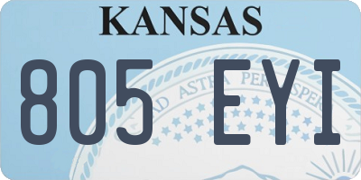 KS license plate 805EYI