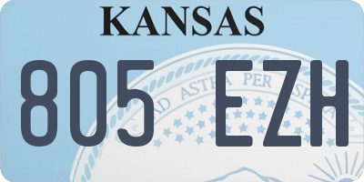 KS license plate 805EZH
