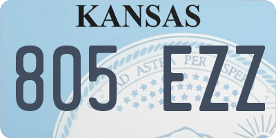 KS license plate 805EZZ