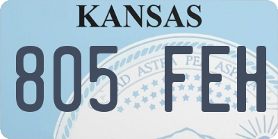 KS license plate 805FEH