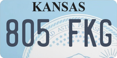 KS license plate 805FKG