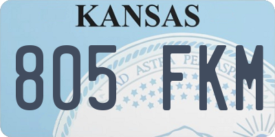 KS license plate 805FKM