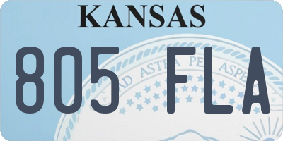 KS license plate 805FLA