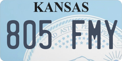 KS license plate 805FMY