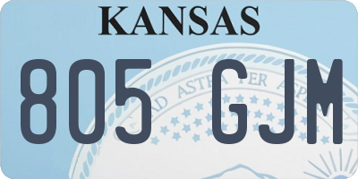 KS license plate 805GJM