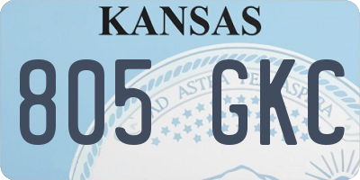 KS license plate 805GKC
