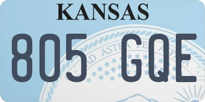 KS license plate 805GQE