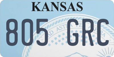 KS license plate 805GRC