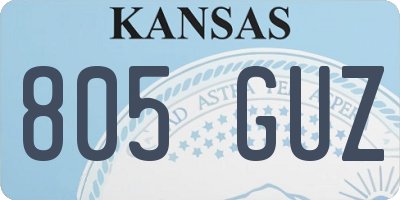 KS license plate 805GUZ