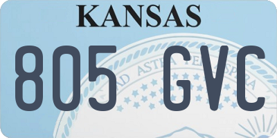 KS license plate 805GVC
