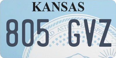 KS license plate 805GVZ