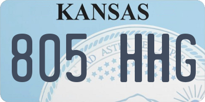 KS license plate 805HHG