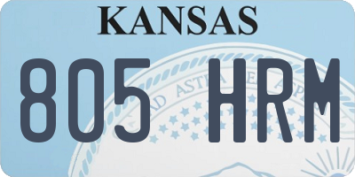 KS license plate 805HRM