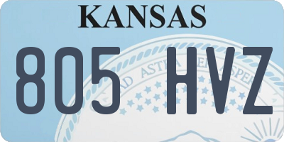 KS license plate 805HVZ