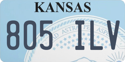 KS license plate 805ILV