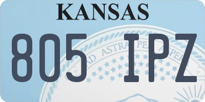 KS license plate 805IPZ
