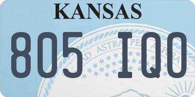 KS license plate 805IQO