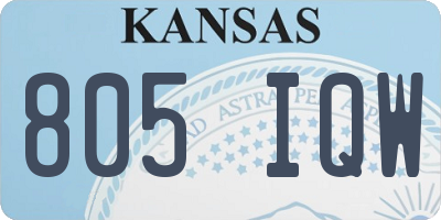 KS license plate 805IQW