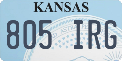 KS license plate 805IRG