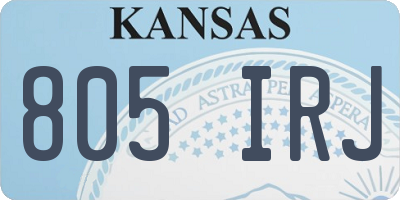 KS license plate 805IRJ