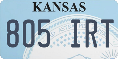 KS license plate 805IRT