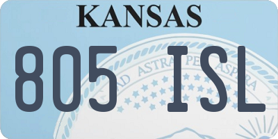 KS license plate 805ISL
