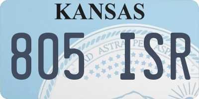 KS license plate 805ISR