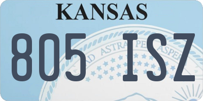 KS license plate 805ISZ