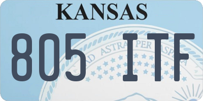 KS license plate 805ITF