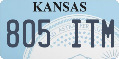 KS license plate 805ITM