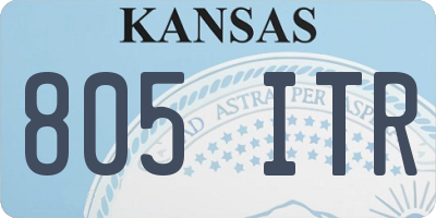 KS license plate 805ITR