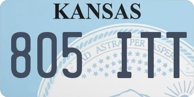KS license plate 805ITT