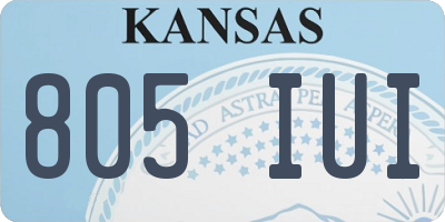 KS license plate 805IUI