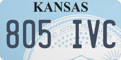 KS license plate 805IVC