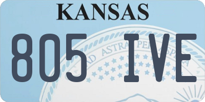KS license plate 805IVE