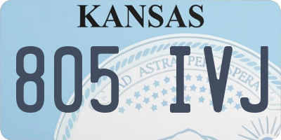 KS license plate 805IVJ