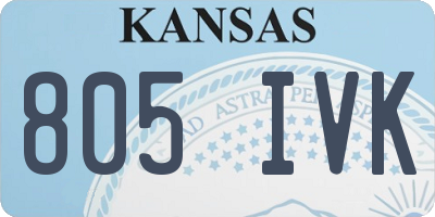 KS license plate 805IVK