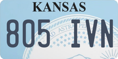 KS license plate 805IVN