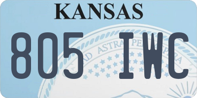 KS license plate 805IWC