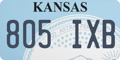 KS license plate 805IXB