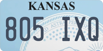 KS license plate 805IXQ