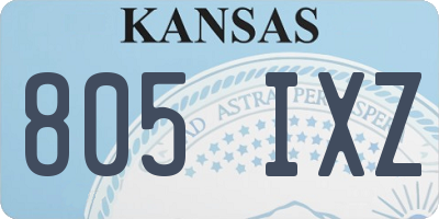 KS license plate 805IXZ
