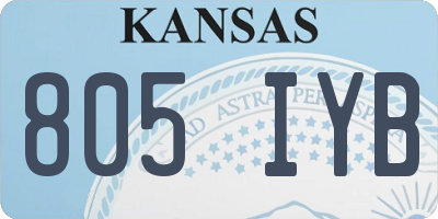 KS license plate 805IYB