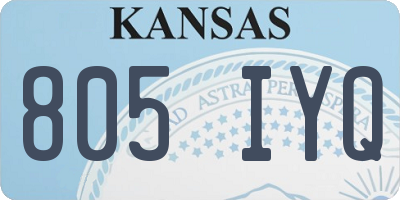 KS license plate 805IYQ